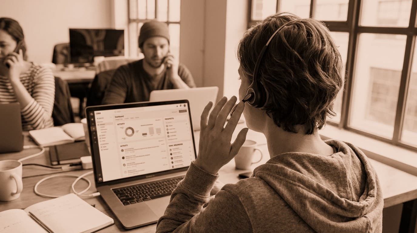 Founders working together in a sales session